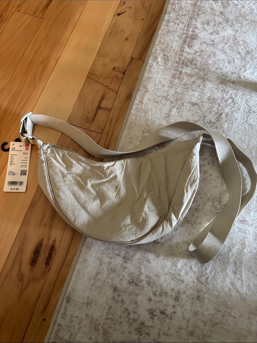 NWT Uniqlo Crossbody Sling Bag - Natural